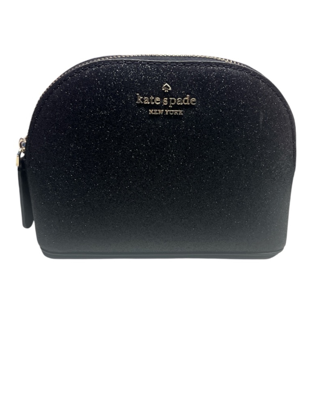 kate spade Black Glitter Dome Cosmetic Case